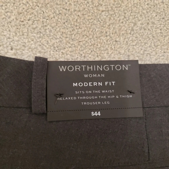 Grey Modern Fit Trouser Pants 22 Worthington - Picture 8 of 12
